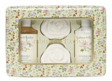 Crabtree Evelyn Summer Hill Bath Body New Tin Gift Set Shower Gel Lotion Soap