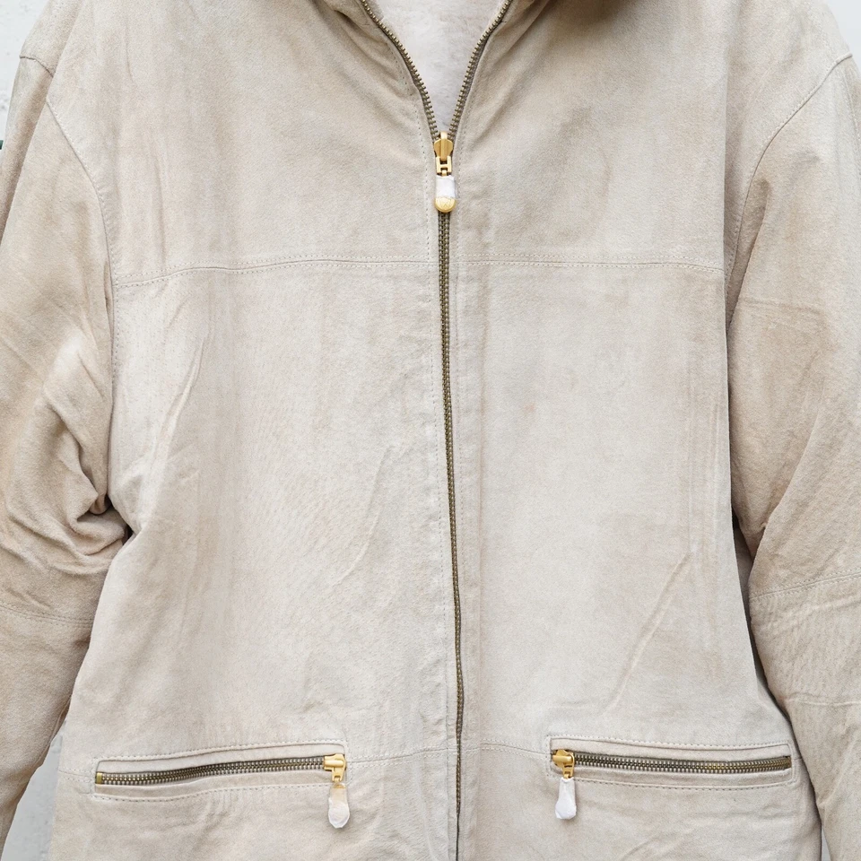 Abrigo Chaqueta De Colección Gamuza Cuero Imitación Piel de Oveja Reversible Tostado WINLIT NY Damas L Foto 4 de 4