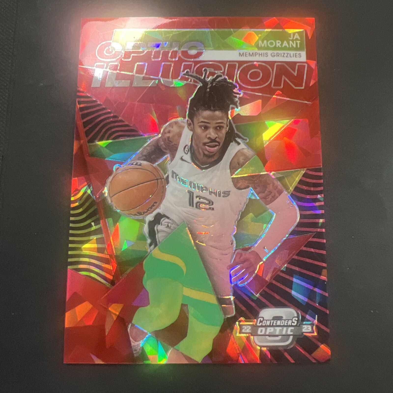 Ja Morant 2022 contenders optic illusion red ice no. 11