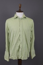 Aquascutum Green Check Long Sleeve Button Down Shirt Size 41