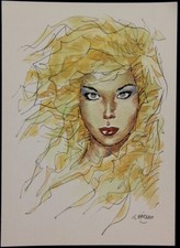 THOMAS FRISANO Charmant dessin original couleur 6 SIGNÉ Années 2010 Parfait état