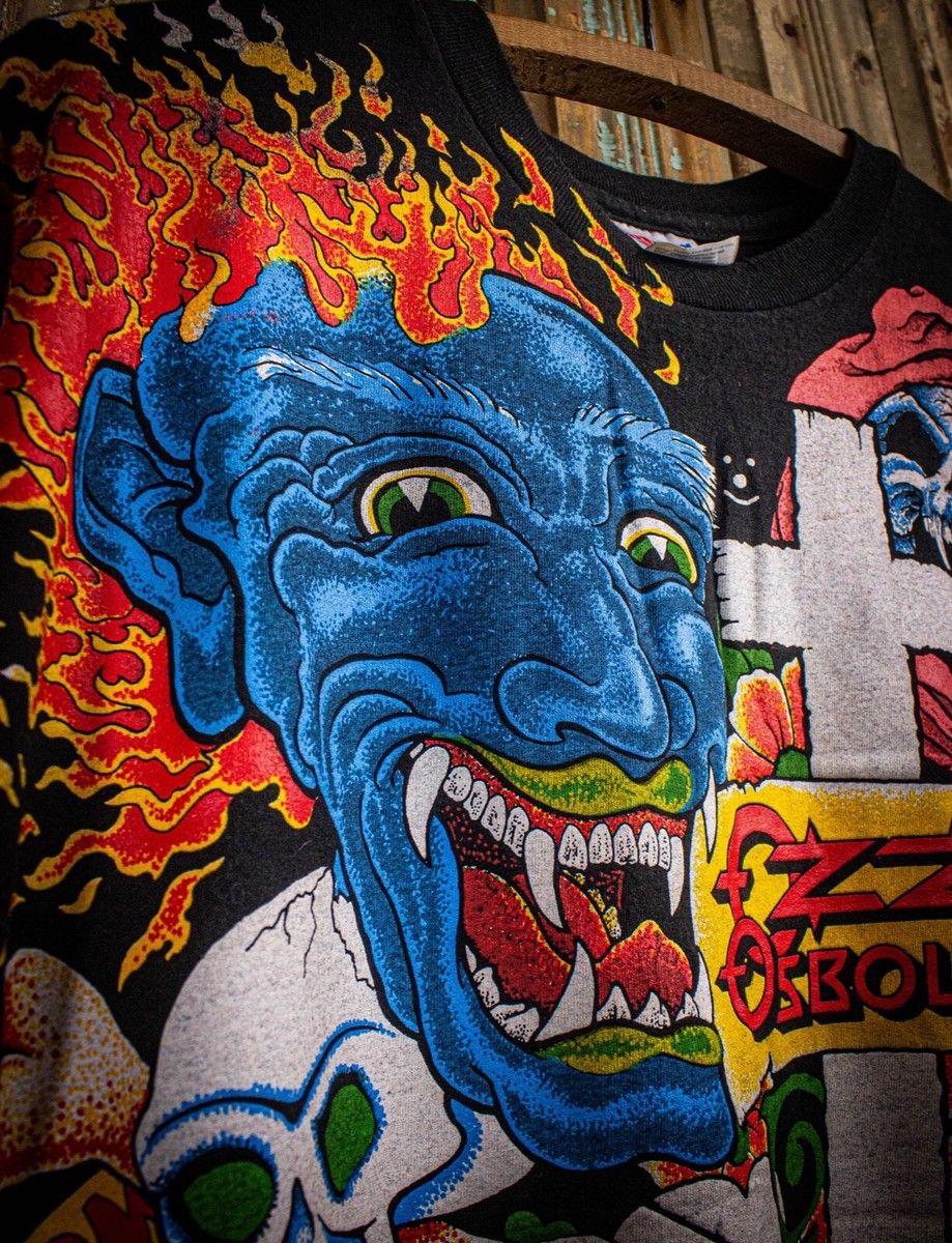 Vintage Ozzy Osbourne Tattoos All Over Print Concert T Shirt Vintage Ozzy Osbourne Tattoos All Over Print Concert T Shirt
