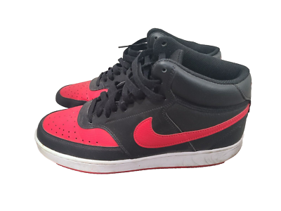 Men\'s Nike Court Vision Mid Black‎ University Red White | Size 12 DM8682-001 Men Nike Court Vision Mid BBall Shoe Sz 13 Blk/Red/ Wht  main image 3