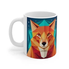 Dog-Cat Coffee Tea Mug Geometric Design Premium -- 11oz