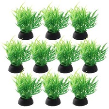 Green Aquarium Plant Ornaments 10Pcs Artificial Water Plants Foreground Grass