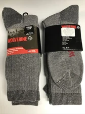 Wolverine Thermal Insulating Wool Blend Cushioned Boot Socks, Large, 4 pair