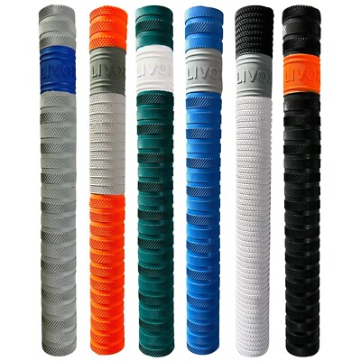 Texture Cricket Bat Handle Grips pack of 6 Super Tacky Multicolor