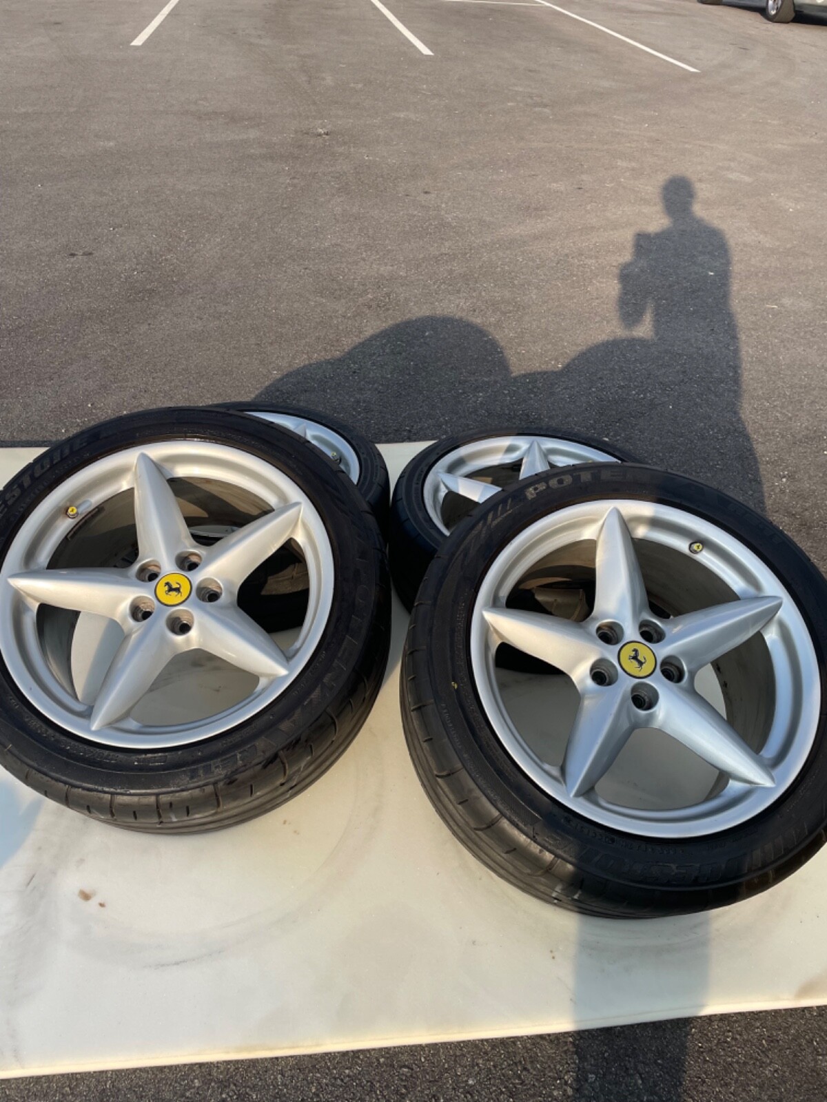 Ferrari 360 OEM wheels- No Damage  -Bridgestone Tires -Free Shipping 
