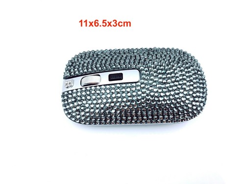 blingustyle Rechargeable Crystal 2.4G Wireless Optical Cordless PC Mouse Grey - Picture 3 of 8