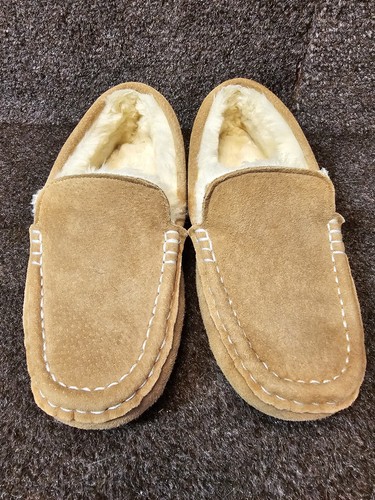 Lamo Aussie Moc Chestnut Suede Slippers Womens Size 6 - Picture 3 of 4