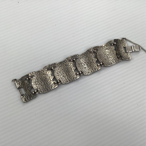 Vintage Coro Norseland Ornate Sterling Silver Unique Wide Bracelet, 77 Grams - Picture 6 of 8