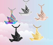 New Dove Urn Bird Cremation Pendant Ashes Holder Memorial Necklace