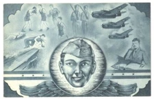 U.S. NAVY PRE-FLIGHT SCHOOL Athens GA Athletics, Planes, Studying 1940s Postcard