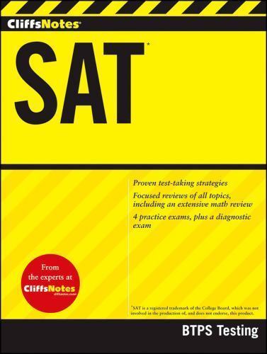 CliffsNotes SAT by BTPS Testing Staff (2012, Trade Paperback) for sale ...