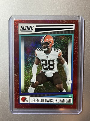 Jeremiah Owusu-Koramoah Cleveland Browns Panini Score NFL 2022 RED DOTS SP /499