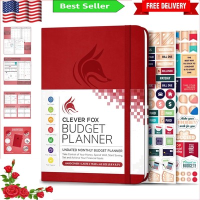 Budget Red Efficient A5 Red Expense Tracker & Monthly Budget Planner - Debt ...