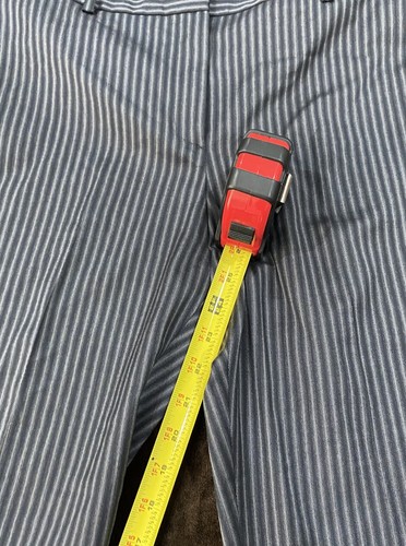 Theory Taylor Trouser C_pale Stripe Virgin Wool Size 10 Ankle Dress Pants - Picture 2 of 11