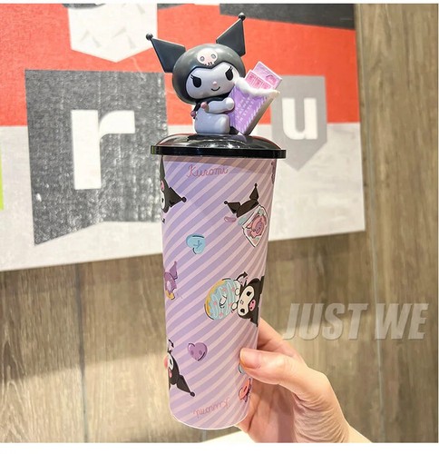 Kuromi Tazza Acqua Paglia 650ML Tazza Acqua Popcorn Secchio Bollitore Portatile - Foto 8 di 29