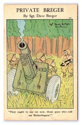 Postcard Private Berger WW2 Comic Card #302 Military Humor