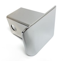 Blank Chrome Plastic Trailer Tow Hitch Plug Cover - For 2 Hitch Receivers