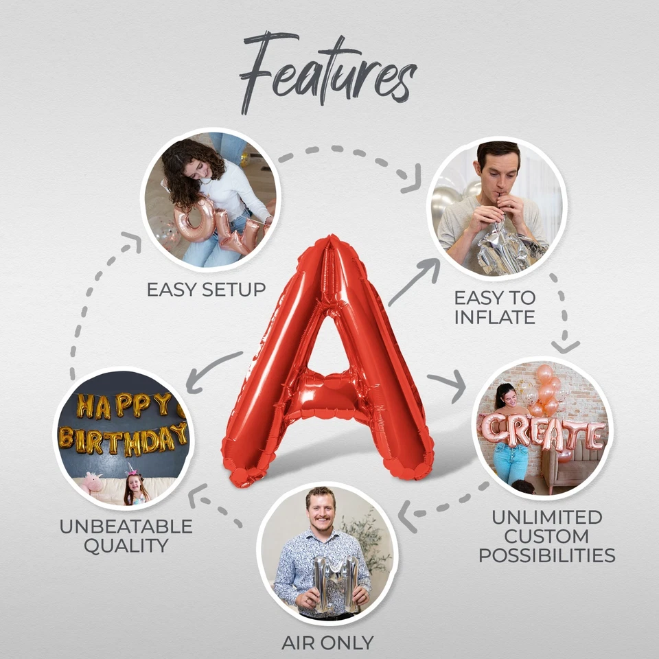 HAVE AN EGGCELLENT EASTER Letter Balloon Banner - DIY Easter Party Decorations - Image 3 of 4