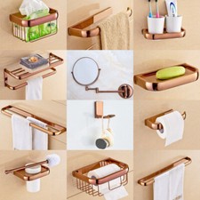 Rose Gold Copper Bathroom Accessories Set Bath Hardware Towel Bar sset022 B
