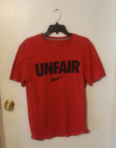 Nike T Shirt Mens Medium Red Regular Fit Red UNFAIR Tee Short Sleeve Shirt