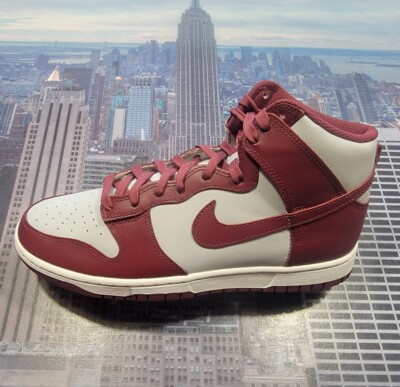 Nike Dunk High Retro Dark Beetroot/Wolf Grey-White Mens Size 10