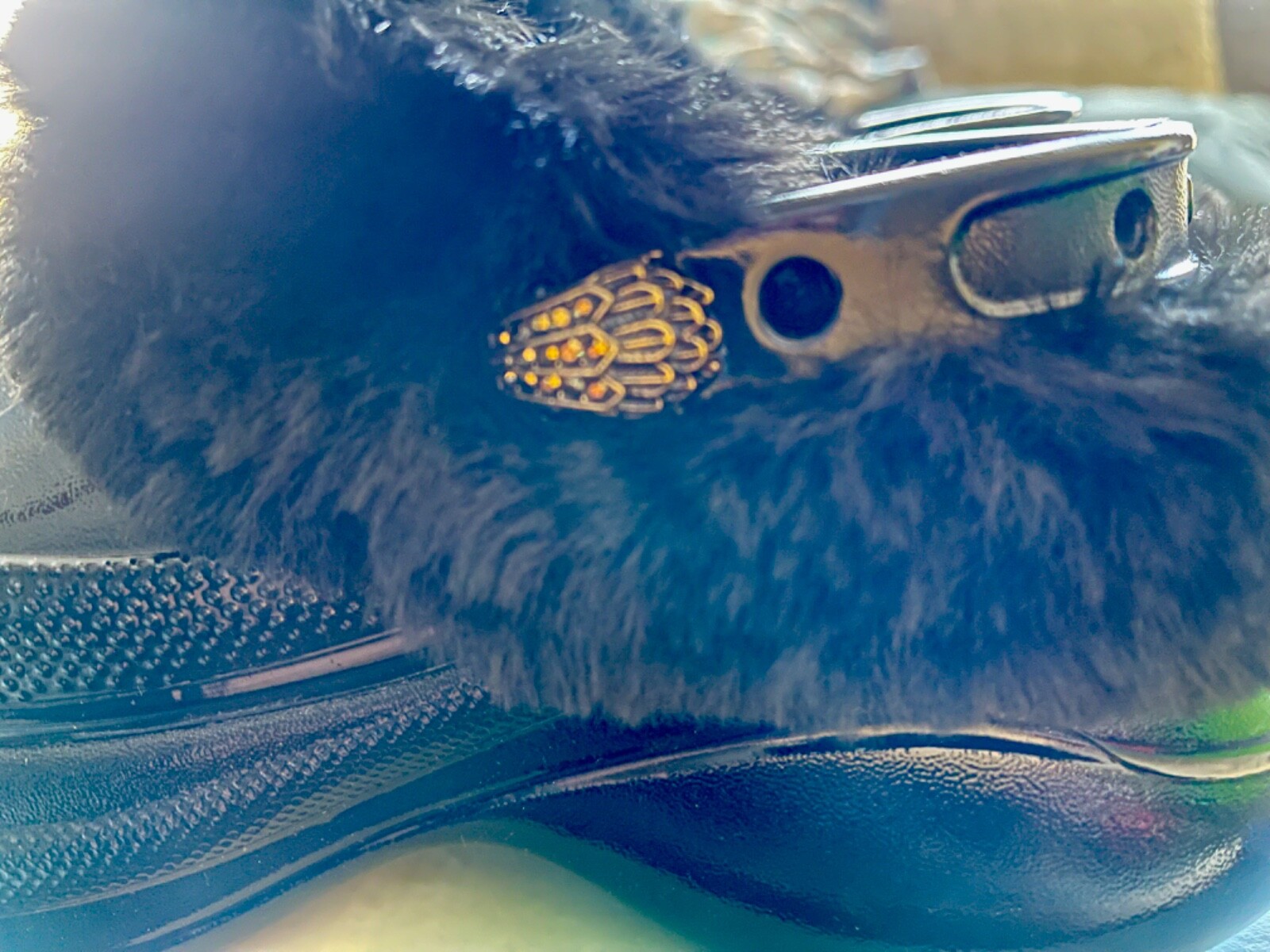 Crocs X KURT GEIGER London Collaboration Fur Trim GLOSSY BLACK Bae Women 7 RARE image 3
