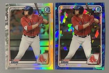 Two 2020 Bowman Chrome Draft Triston Casas: Sapphire & Base Refractor #BD-83