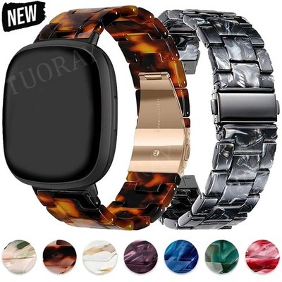 Für Fitbit Sense 2/Versa 3/Versa 4 Armband Resin Metall Ersatzband Uhrenarmband