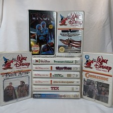 TEN Disney VHS Clamshells Tron Candleshoe Condorman 