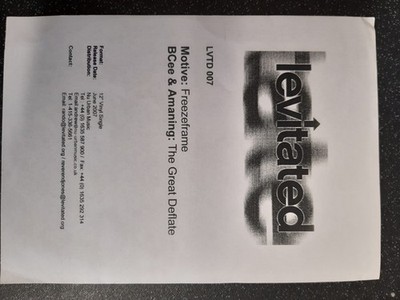 Motive - Freezeframe - UK Promo 12'' Vinyl - 2007 - Levitated