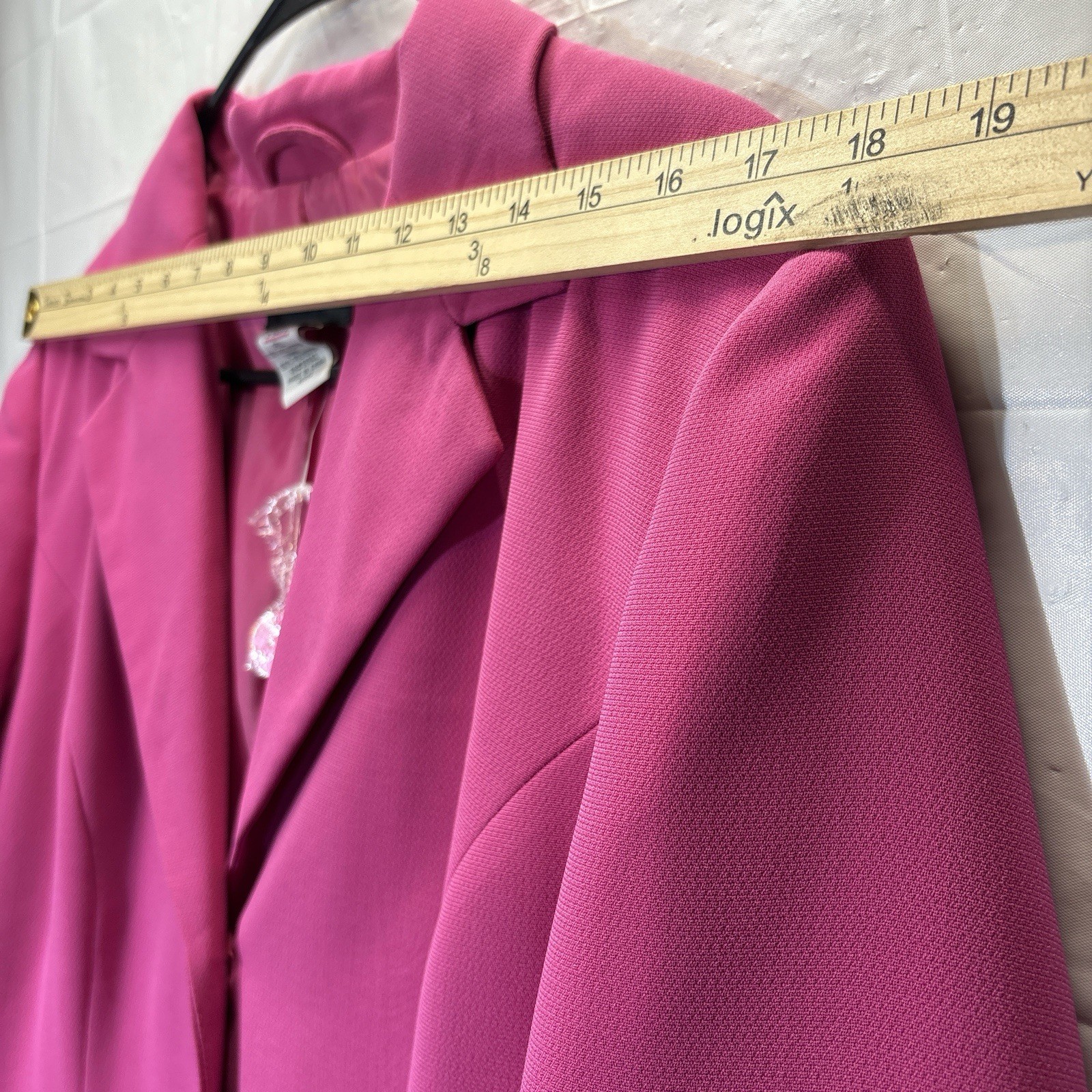 Metro Style fashionable women’s pink wide leg pants & blazer set Sz 16