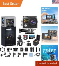 Brave 4 Action Camera 4K 30fps with 64GB Micr...