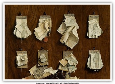 Documents on a wall Cornelis Bris