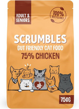 Scrumbles Adult and Senior Cats Dry Food, 750G 12.08 per kilo