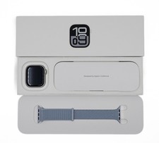 Apple Watch Series 10 GPS 42mm Silver Aluminum Blue Cloud Sport Loop 100 Batt