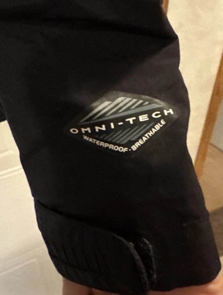 Columbia Mujer XL Bugaboo Omni-Tech Impermeable Transpirable Chaqueta Negra Cremallera Foto 3 de 4