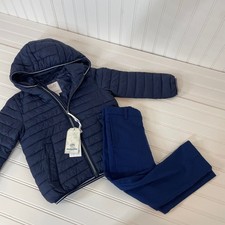 Andy  Evan  Dodipetto Boys Blue Puffer Jacket  School Pants Set Size 4