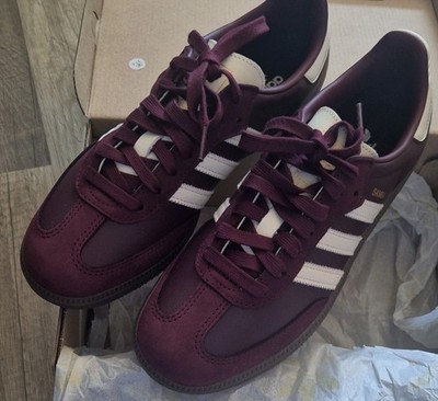 adidas Samba OG W Damen Sneaker Burgunderrot/Weiß Low Top 38 2/3 JR8844