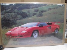 Lamborghini Countach 1986 VINTAGE POSTER POP ART Sports car CNG3627