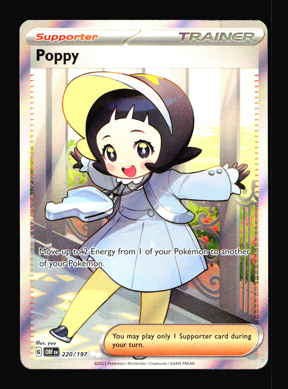Poppy SV03: Obsidian Flames #220/197 Ultra Rare Pokemon Card T1
