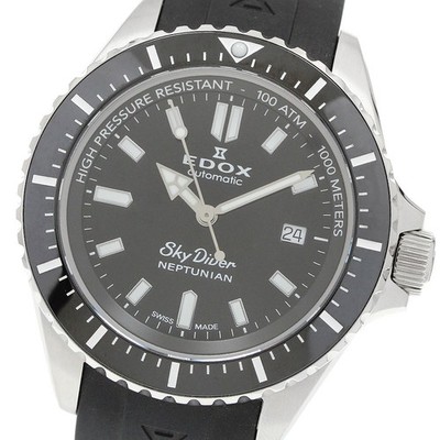 EDOX Skydiver Neptunian 80120-3NCA-NIN Date black Dial Automatic Men's_963079