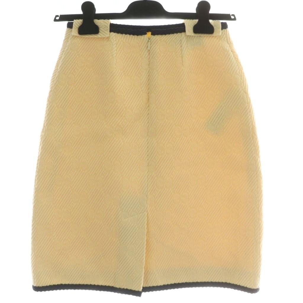 【Skirts】GUCCI Women's A-line Skirt Wool and Silk Blend Knee-Length GG Print thumbnail 2