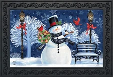 Briarwood Lane Snowman Holiday Cheer Christmas Doormat