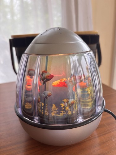 Vintage 90's Lite Rotating Lamp Underwater Ocean Fish Coral Scene Lighting - Picture 15 of 17