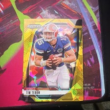 Panini Prizm 2025 Tim Tebow Gold Cracked Ice #174 Florida Gators Football Card