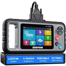 Avapow Av-d600 4 Systems Obd2 Scanner Enginetransmissionsrsabs Black