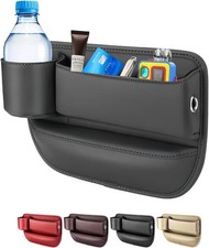 Car seat gap filler organizer,2024 Universal New Seat Gap Storage Box, Car Leath